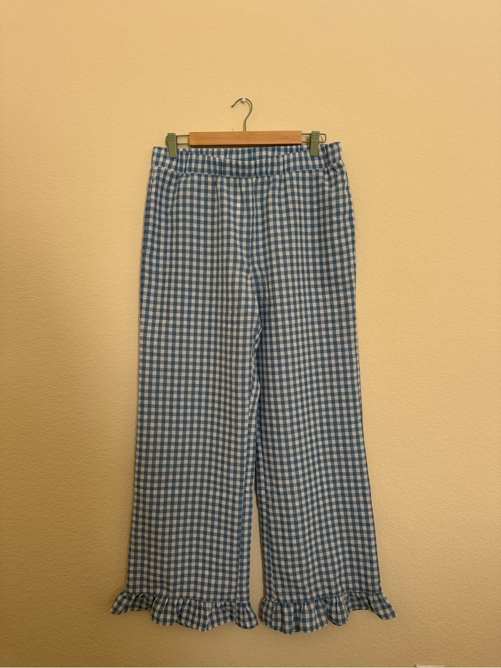Things Between - Blue Gingham Ruffle Pants - Picture 2 of 4